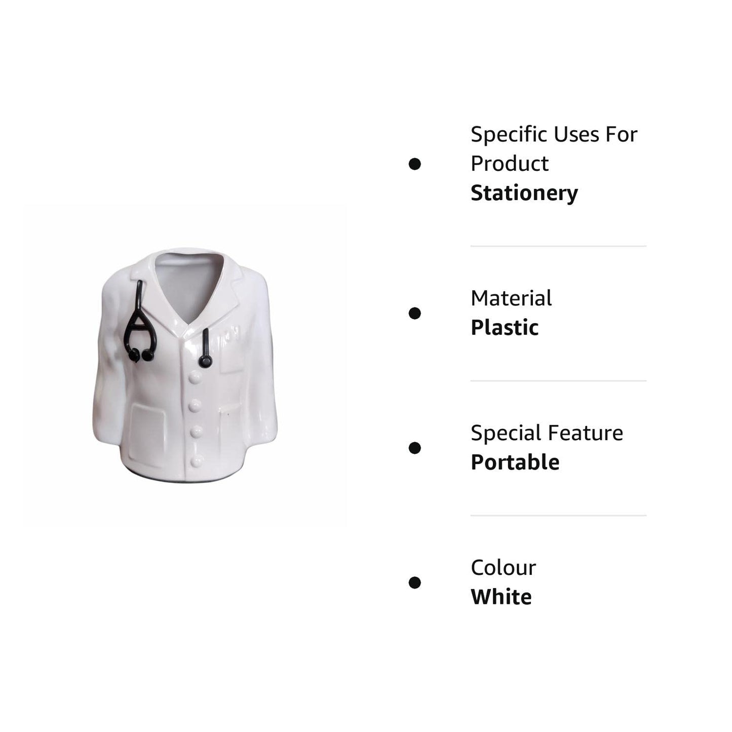 Personalized Doctor Coat Pen Stand with Name Customization