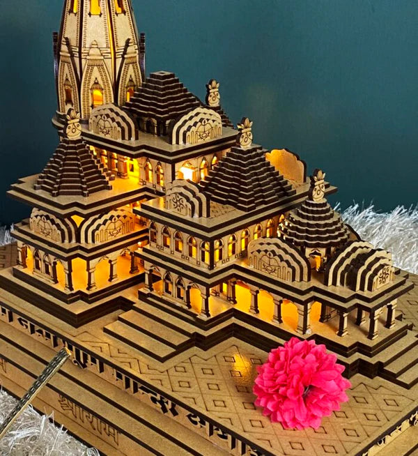 Shri Ram Mandir Ayodhya 3D Wooden Temple