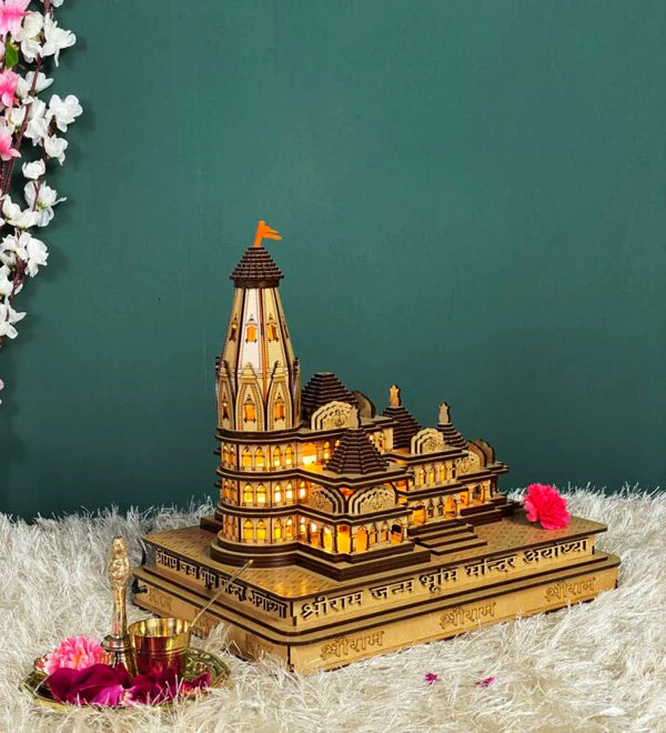 Shri Ram Mandir Ayodhya 3D Wooden Temple