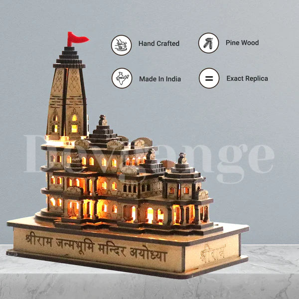 Shri Ram Mandir Ayodhya 3D Wooden Temple
