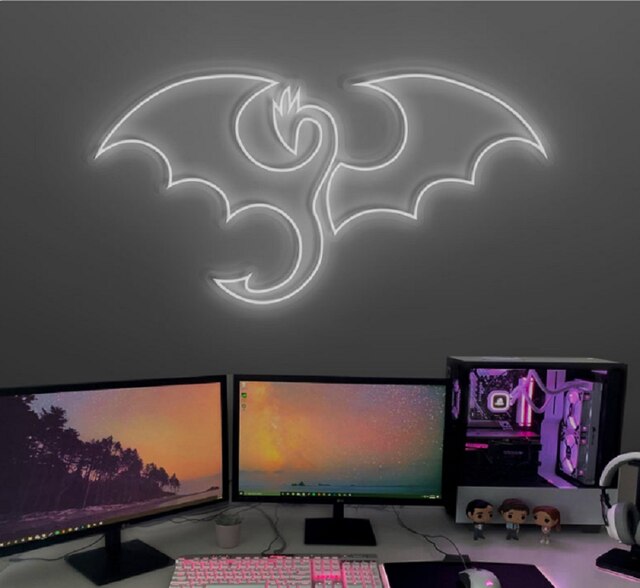 DRAGON- Neon Sign 24 by 26 Inches