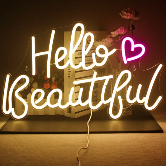 HELLO BEAUTIFUL- Neon Sign