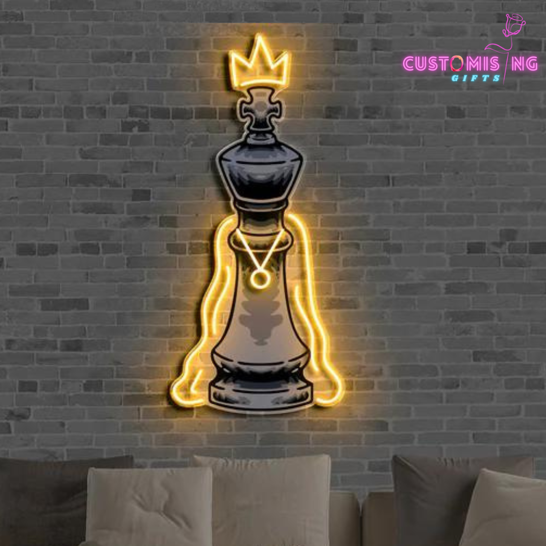 "KING OF KINGS" NEON X ACRYLIC ARTWORK 24 by 36 Inches
