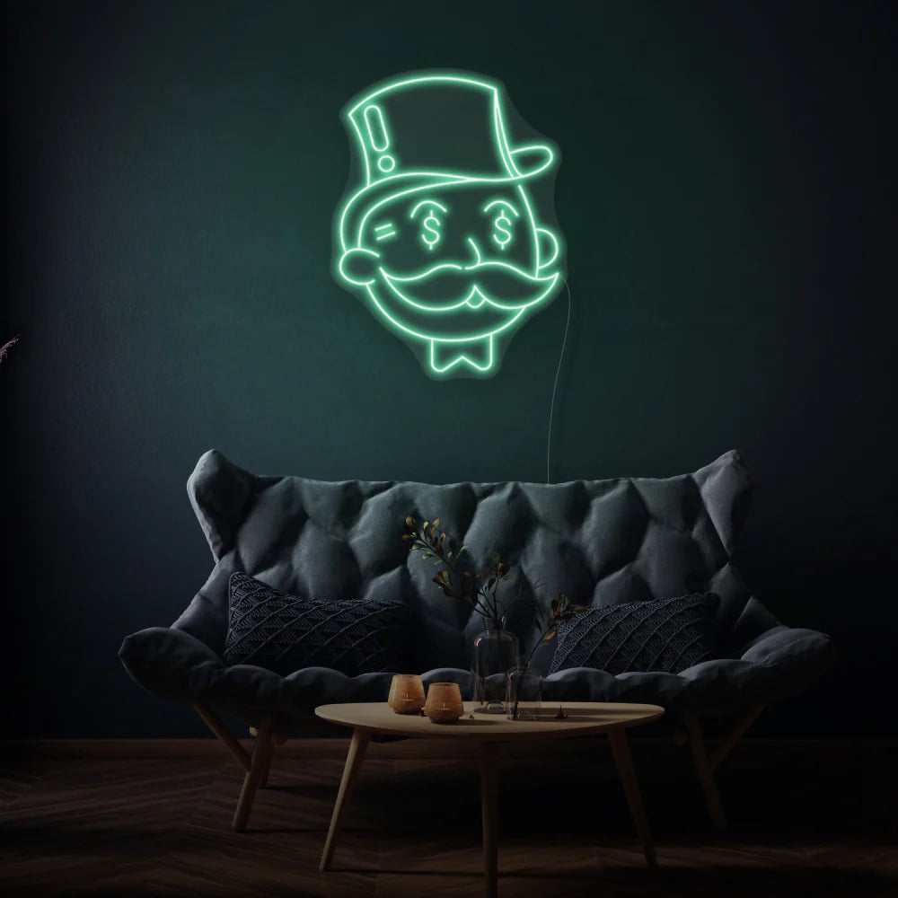 MONOPOLY MAN - Neon Sign