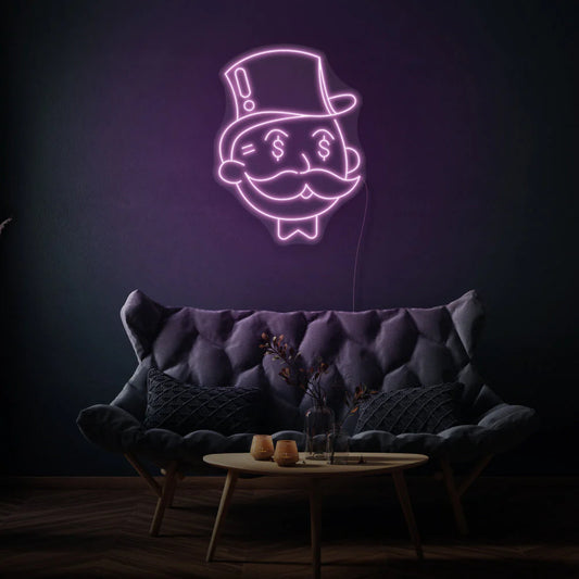 MONOPOLY MAN - Neon Sign