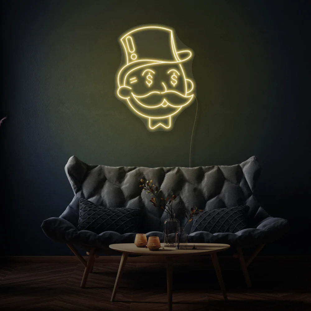 MONOPOLY MAN - Neon Sign