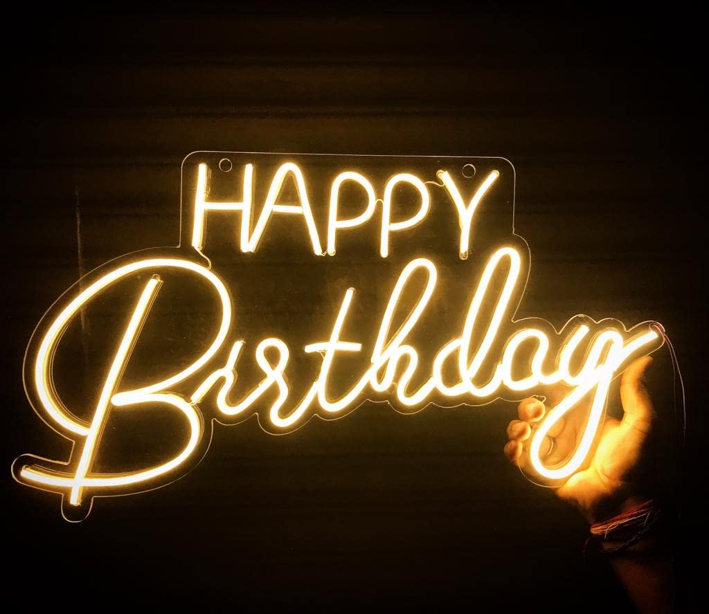 HAPPY BIRTHDAY (DOUBLE LINE) - Neon Sign