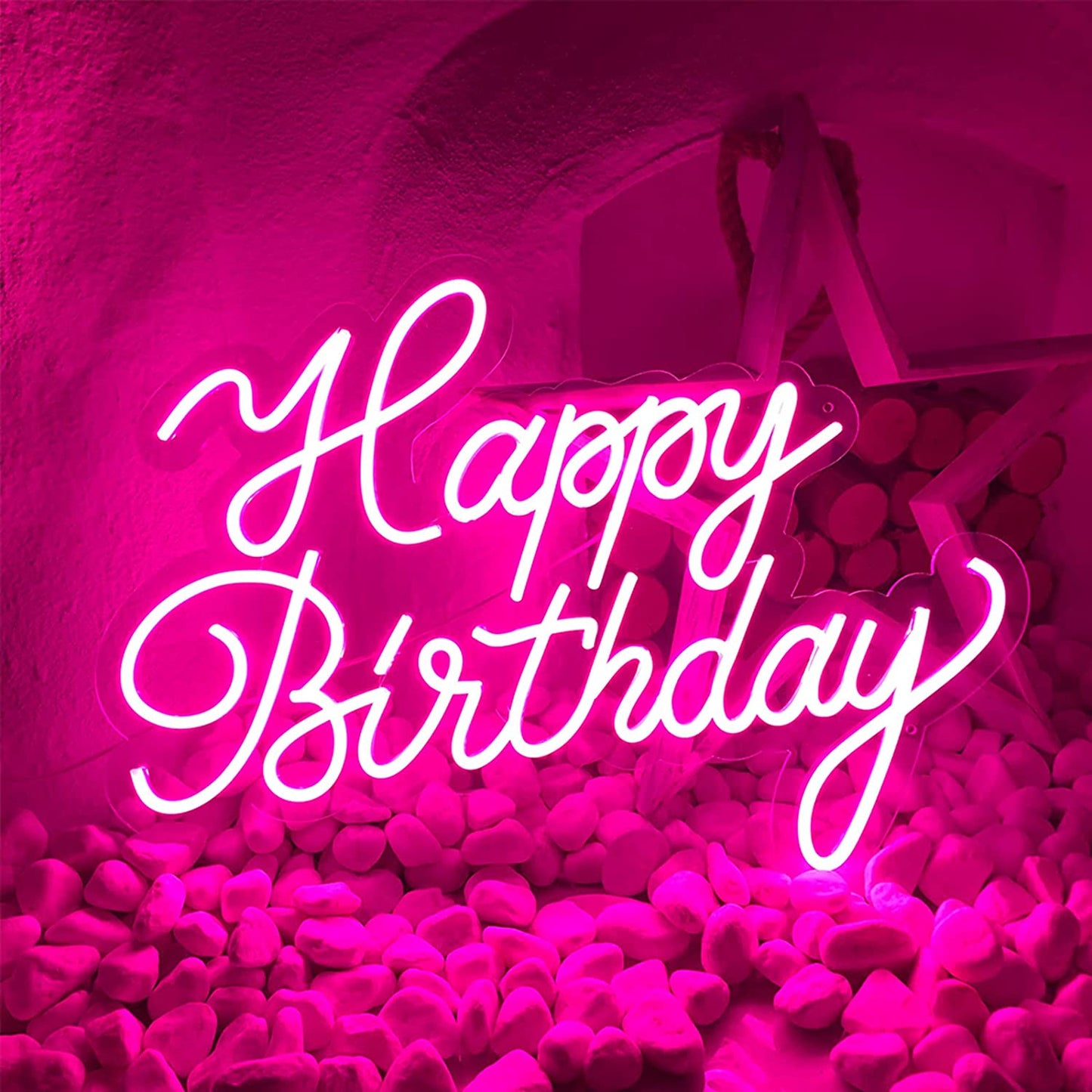 HAPPY BIRTHDAY (DOUBLE LINE) - Neon Sign