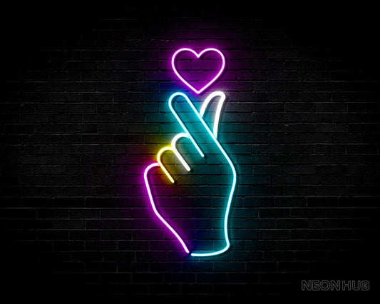 HAND HEART- Neon Sign