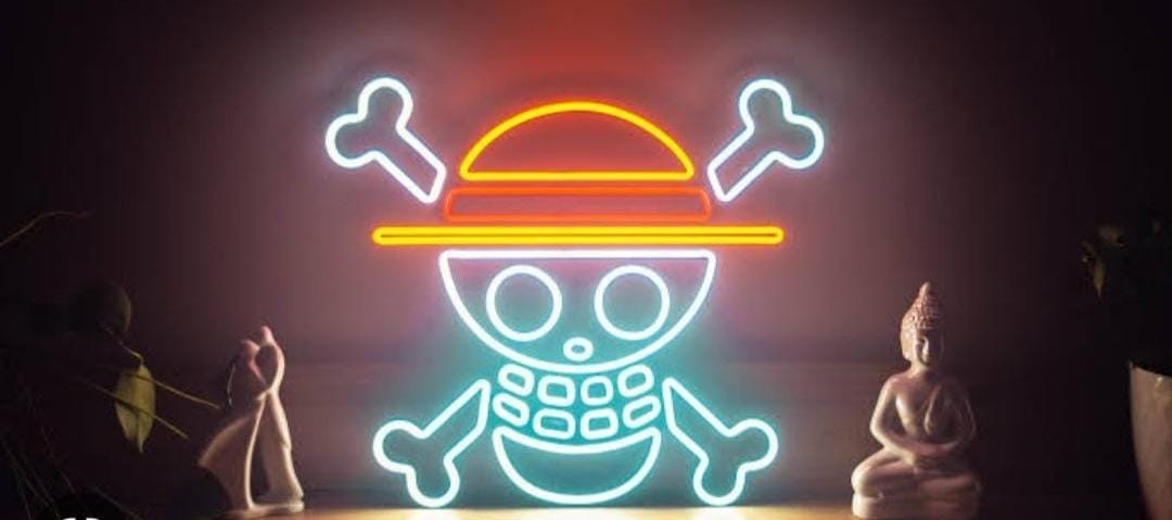 SKULL WITH BONE- Neon Sign