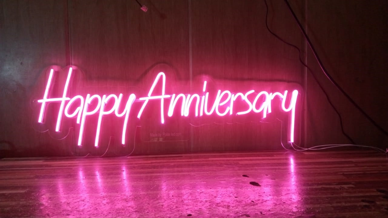 HAPPY ANNIVERSARY ( SINGLE LINE)- Neon Sign