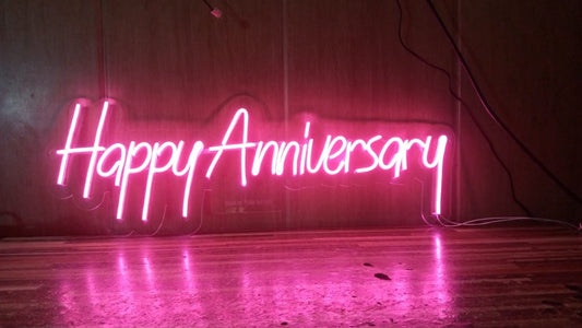 HAPPY ANNIVERSARY ( SINGLE LINE)- Neon Sign