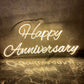 HAPPY ANNIVERSARY ( DOUBLE LINE)- Neon Sign